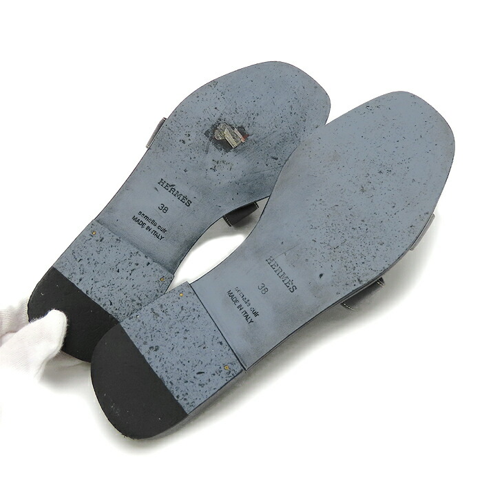 楽天市場】エルメス サンダル オラン ブラック 黒 38 約24.5cm