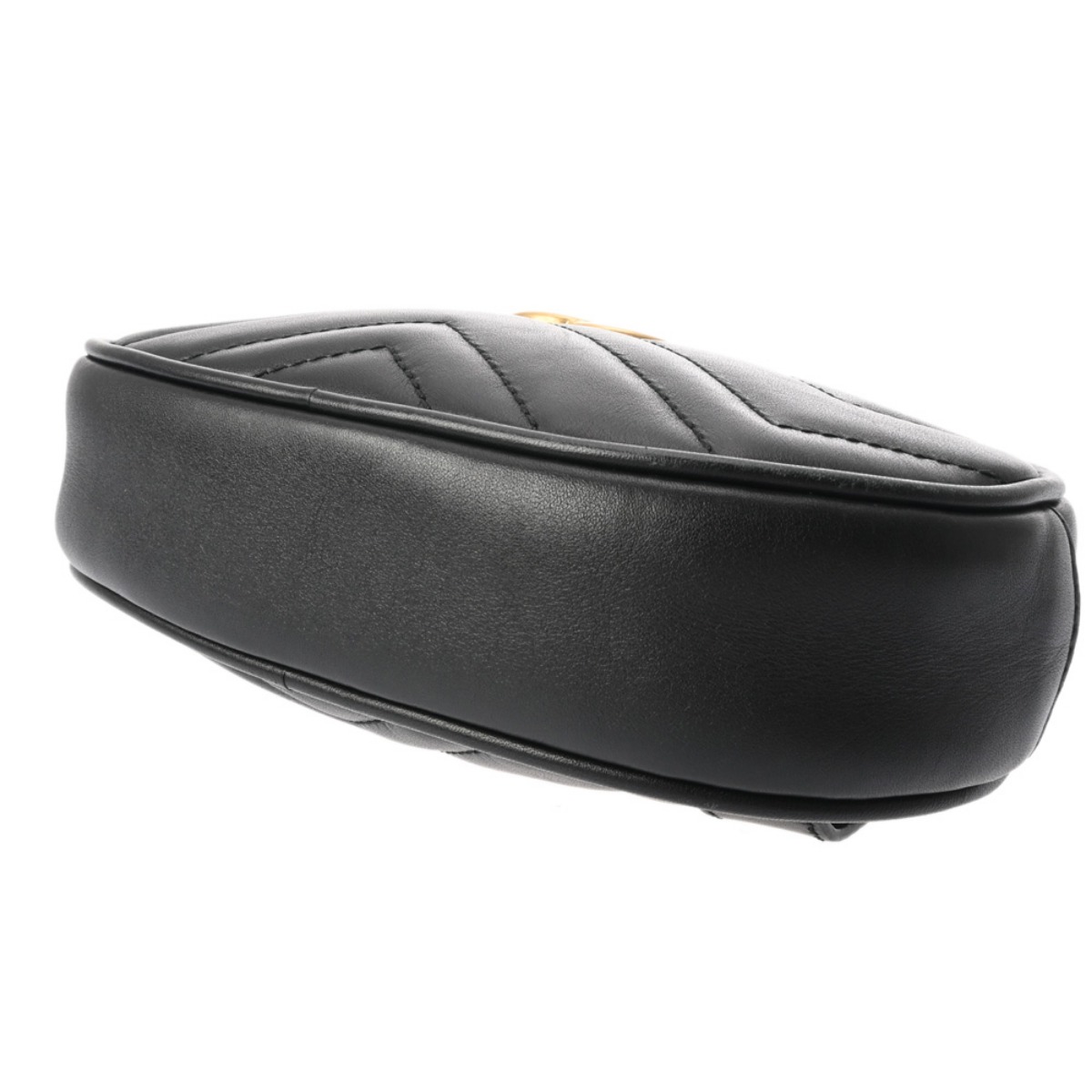 楽天市場】グッチ GUCCI GGマーモント ベルトバッグ ブラック 476434