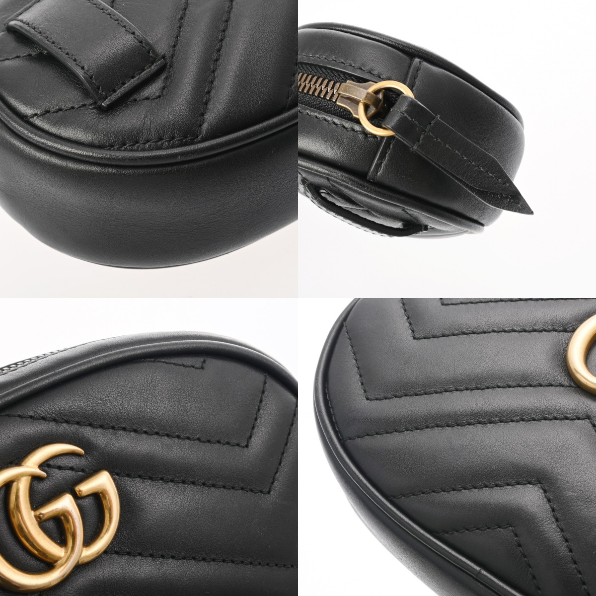 楽天市場】グッチ GUCCI GGマーモント ベルトバッグ ブラック 476434