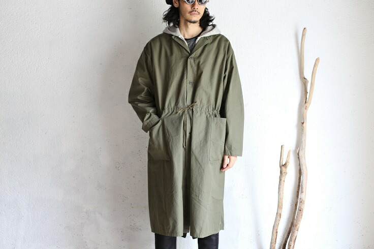 楽天市場】【20%offSALE】【orslow】 NO COLLAR COAT ARMY GREEN