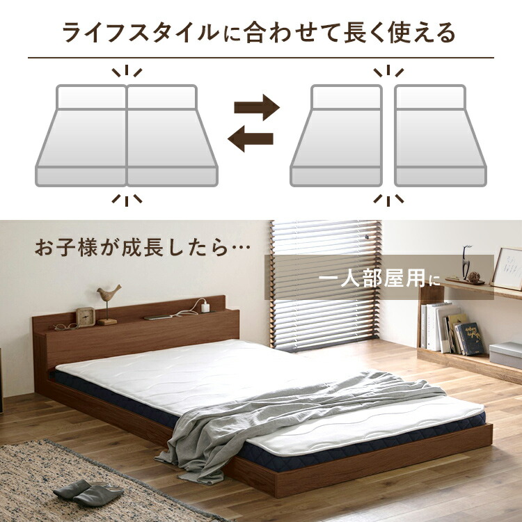 楽天市場】【組立サービス対象】すのこベッド ダブル 宮付き