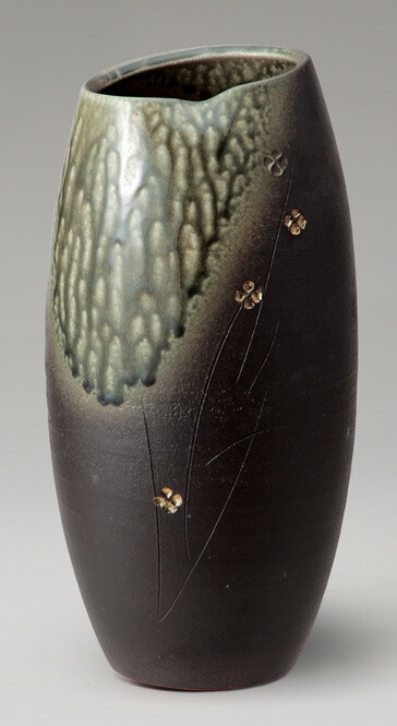 楽天市場】【10%OFF】金彩小花長 花入 信楽焼 陶器 花器 花瓶 彩り屋