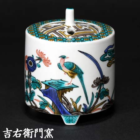 楽天市場】九谷焼 香炉 古九谷花鳥 3.2号香炉 香器 仏具 陶器 : 九谷焼