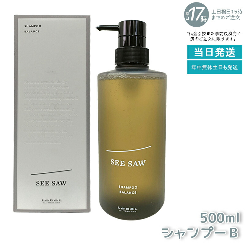 タカラベルモント ルベル シーソー ヘア&スキャルプシャンプー B 500ml