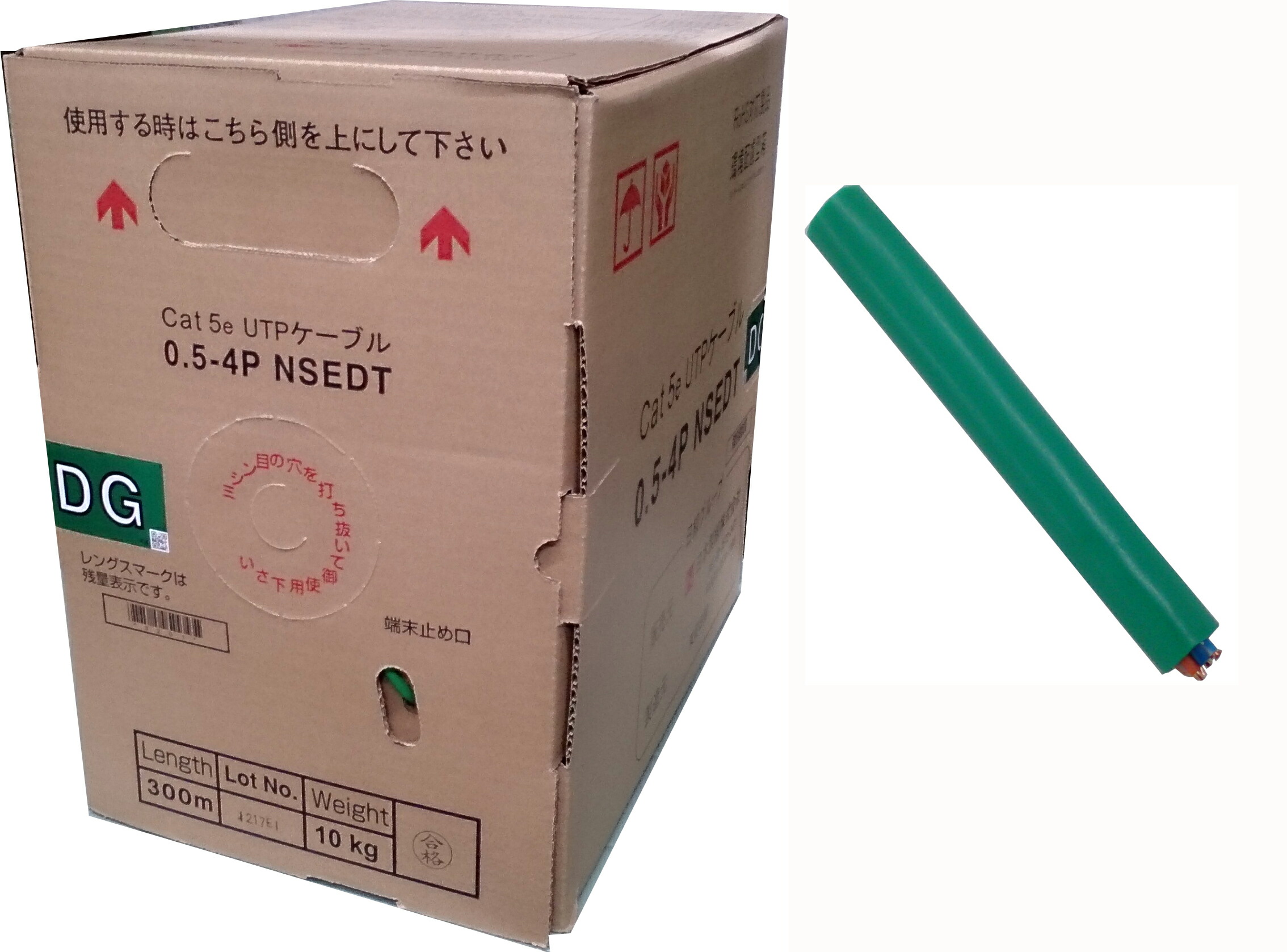 楽天市場】【在庫あり】日本製線 Cat5e LANケーブル 単線 0.5-4P NSEDT