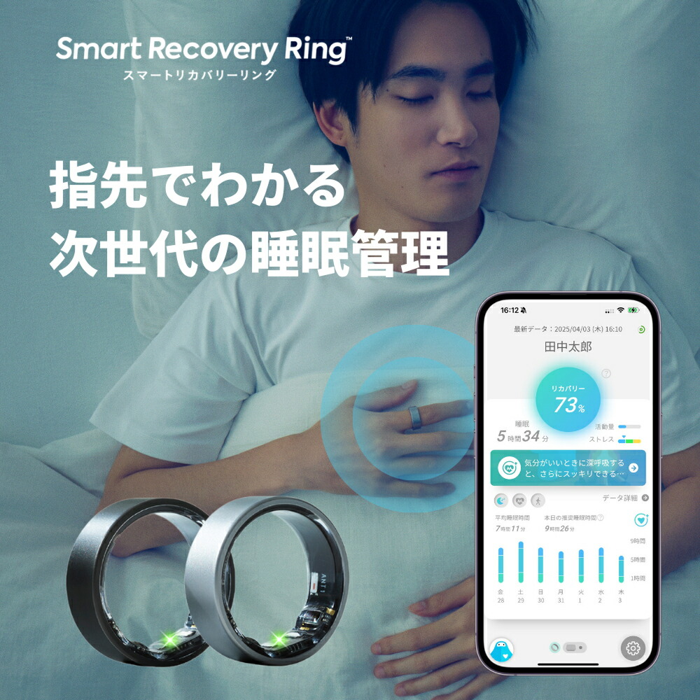 楽天市場】issin スマートリカバリーリング スマートリング 健康管理
