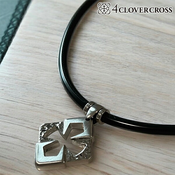 楽天市場】4クローバークロス ネックレス ASHモデル（ツヤ消し仕上げ