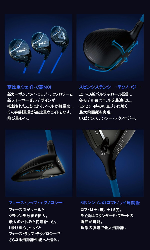 楽天市場】特注 ピン G440 LST フェアウェイウッド TENSEI Pro White