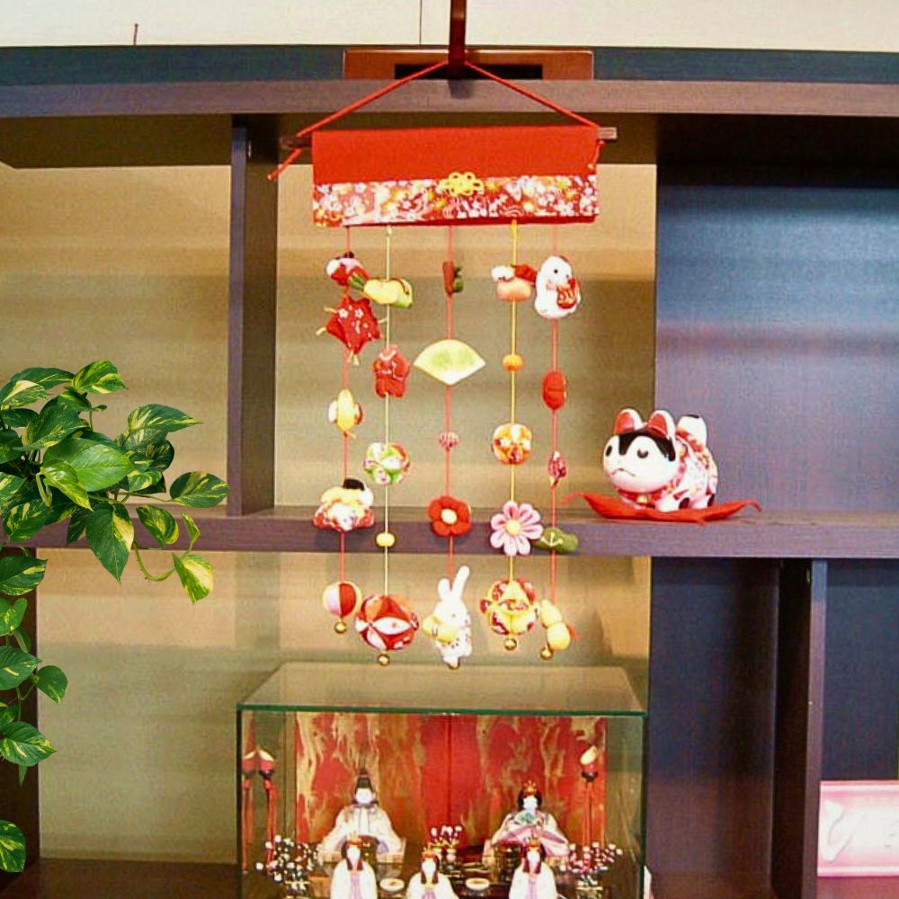 楽天市場】一本吊り 縁起物 しあわせの吊るし飾り 一本吊り用 のれん