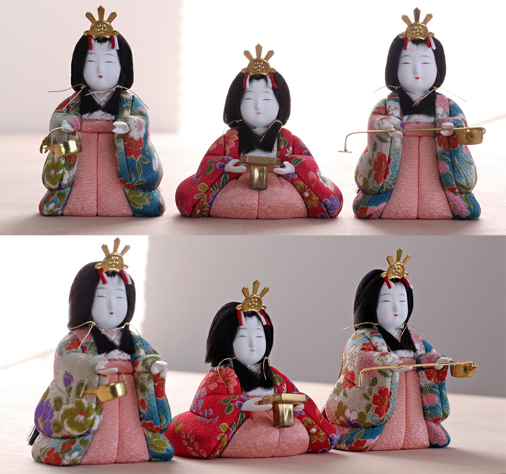 楽天市場】雛人形 ケース飾り 木目込人形 五人飾り 安土雛 木村一秀作