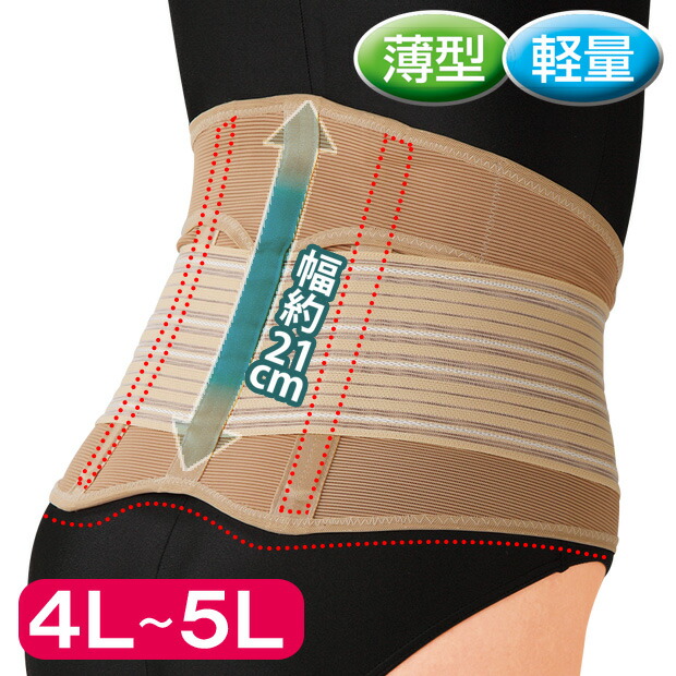 楽天市場】薄くても腰をしっかり支えるコルセット 4L〜5L 腰サポーター