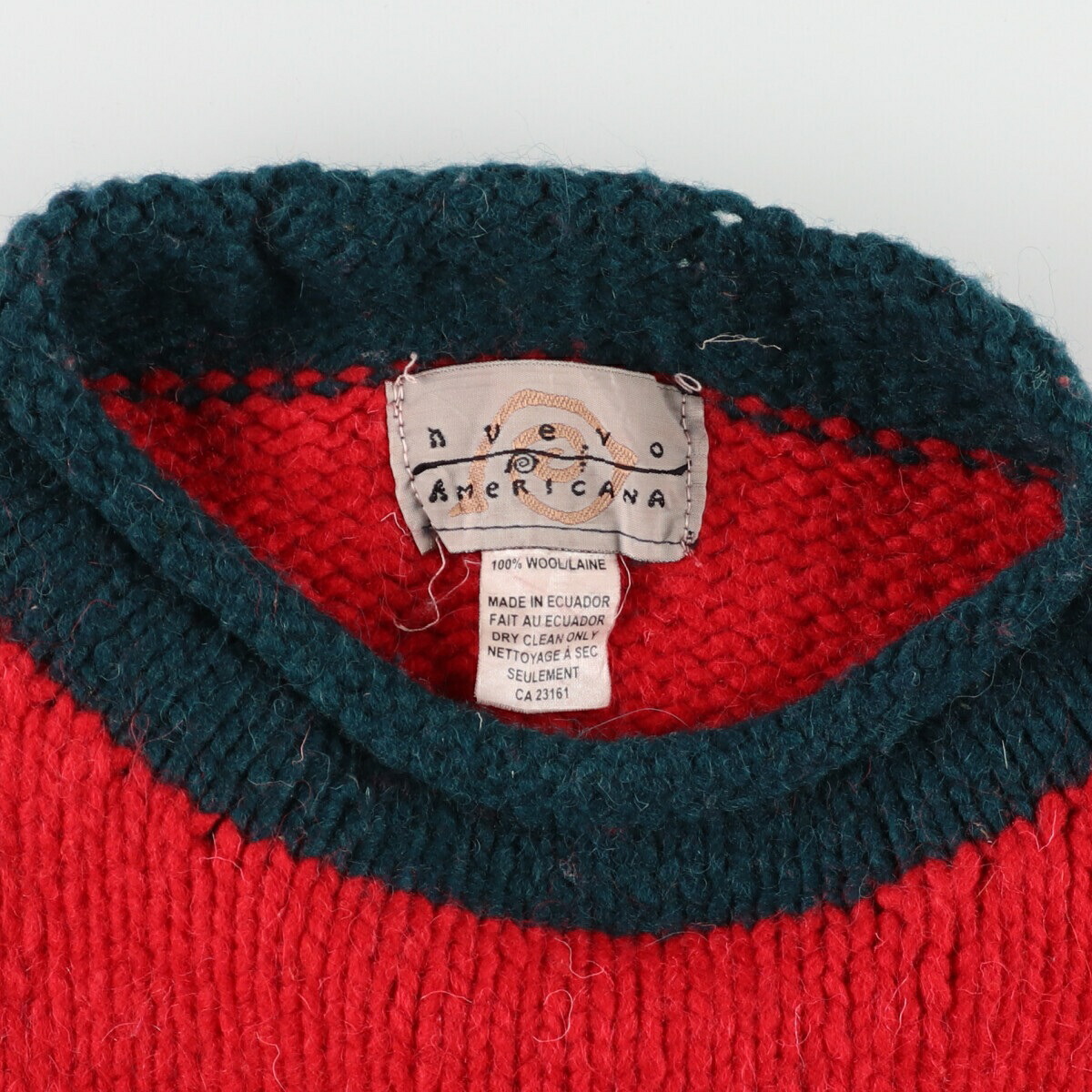 楽天市場】古着 NUEVO AMERICANA 総柄 ハイネック エクアドルニット