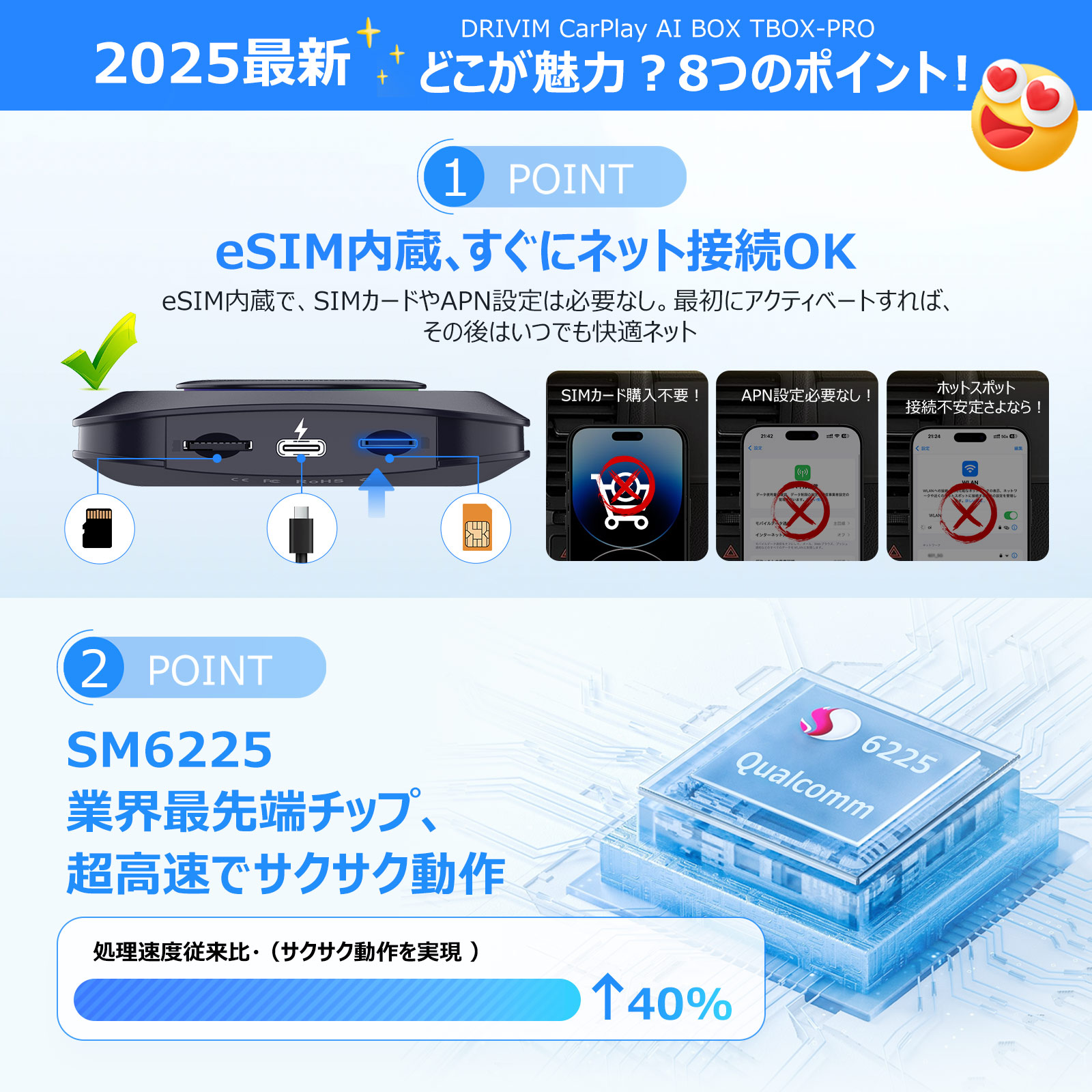 楽天市場】DRIVIM CarPlay AI BOX 【性能30％アップ】 Androidドングル