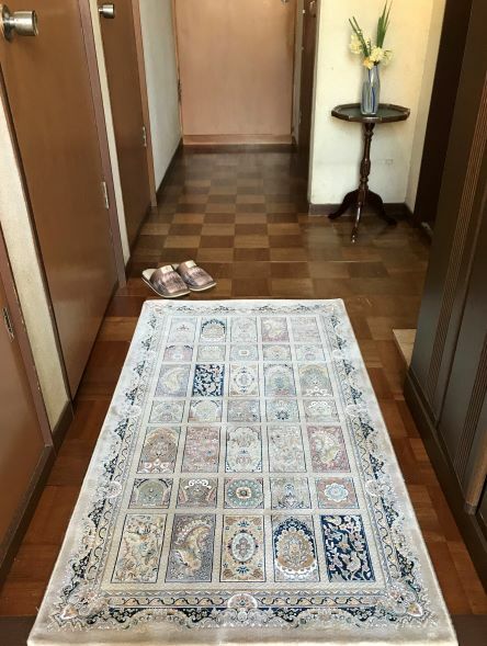 225万ノット、超高密度織！イラン産絨毯 60×90cm‐201801