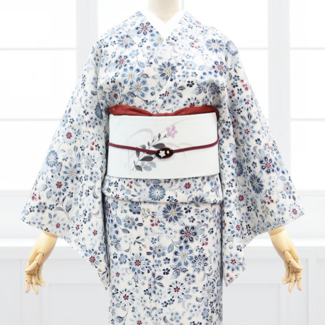 楽天市場】本場筑前博多織 紋八寸名古屋帯 【生成り モダン菱 14987