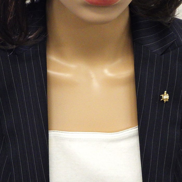 楽天市場】ミキモト MIKIMOTO ピンブローチ タートル 亀 モチーフ