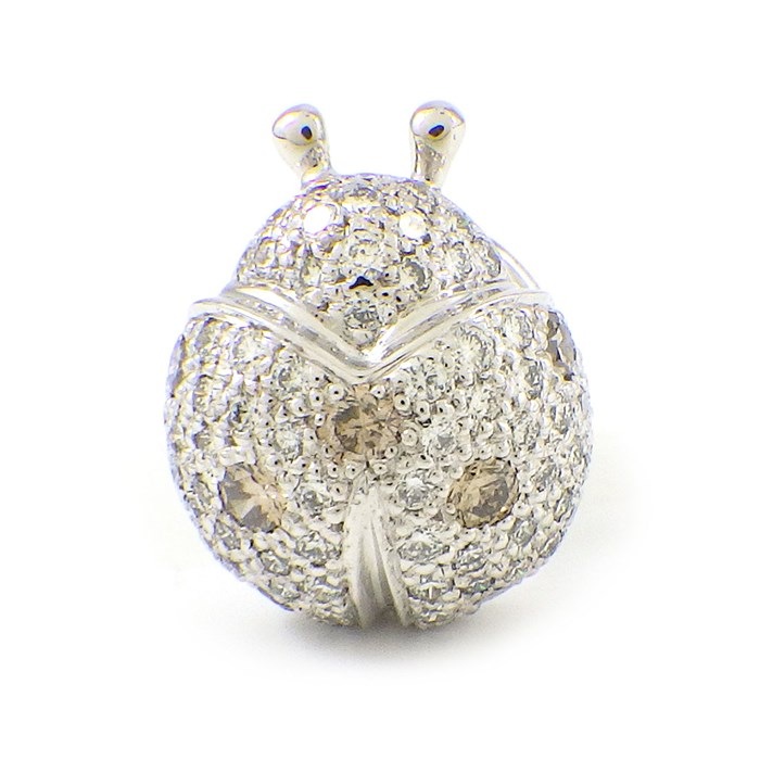 楽天市場】ミキモト MIKIMOTO ピンブローチ てんとう虫モチーフ パヴェ