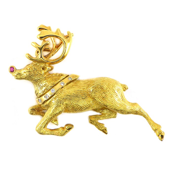 楽天市場】ティファニー Tiffany & Co. ブローチ 赤鼻のトナカイ