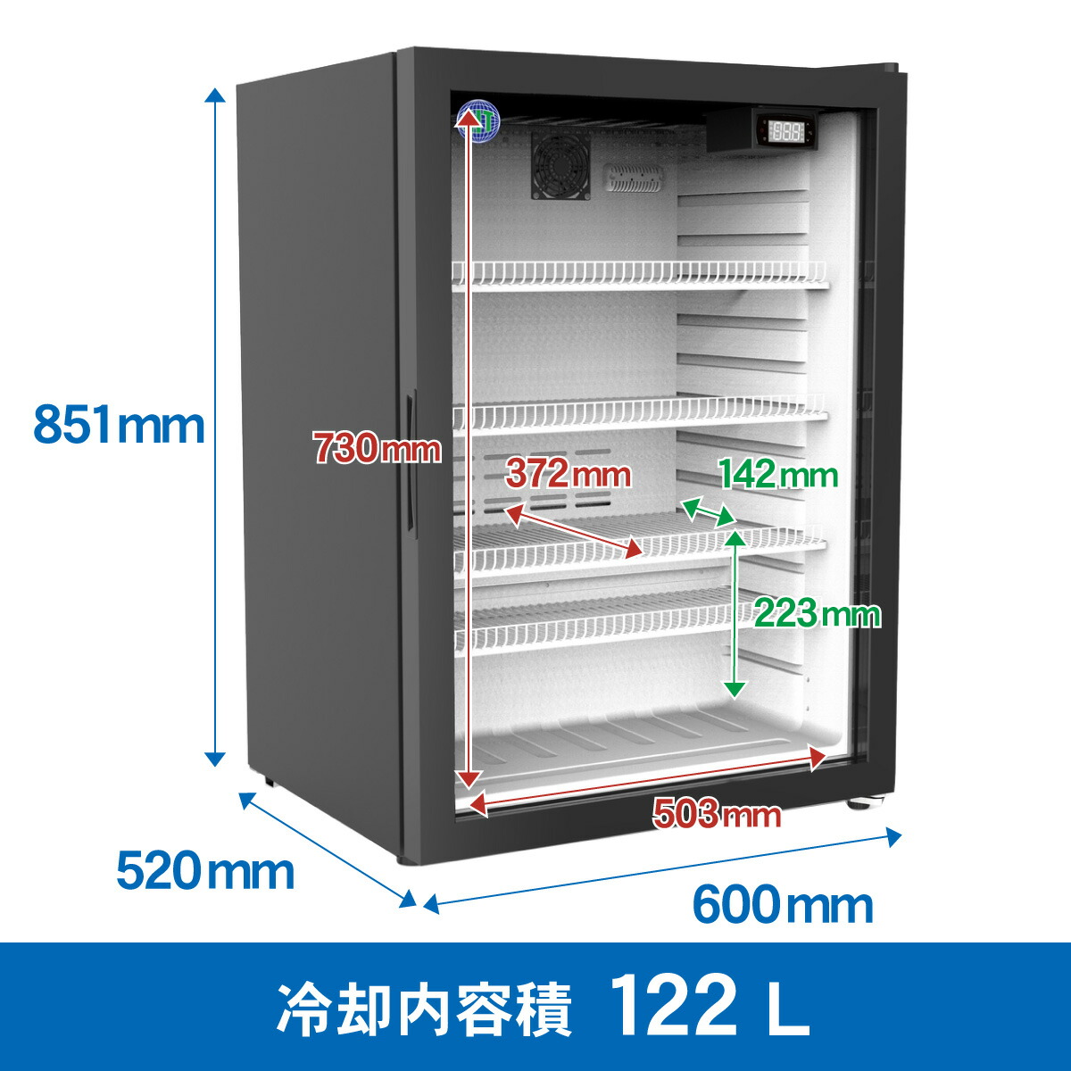 楽天市場】RIT 卓上型 冷蔵ショーケース RITS-126-TO 業務用 冷蔵