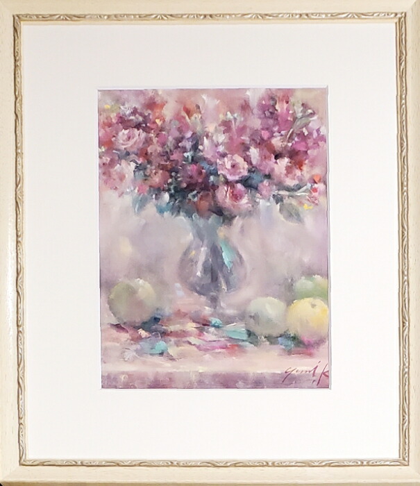 楽天市場】絵画 「Audrey」 水彩/パステル 原画 F4 静物画 花