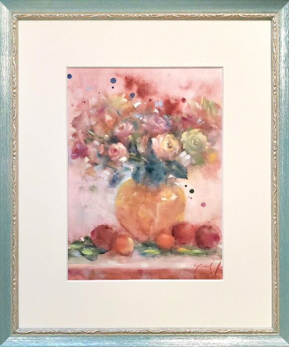 楽天市場】絵画 原画 「呼び醒まされて」 水彩/パステル F4 静物画