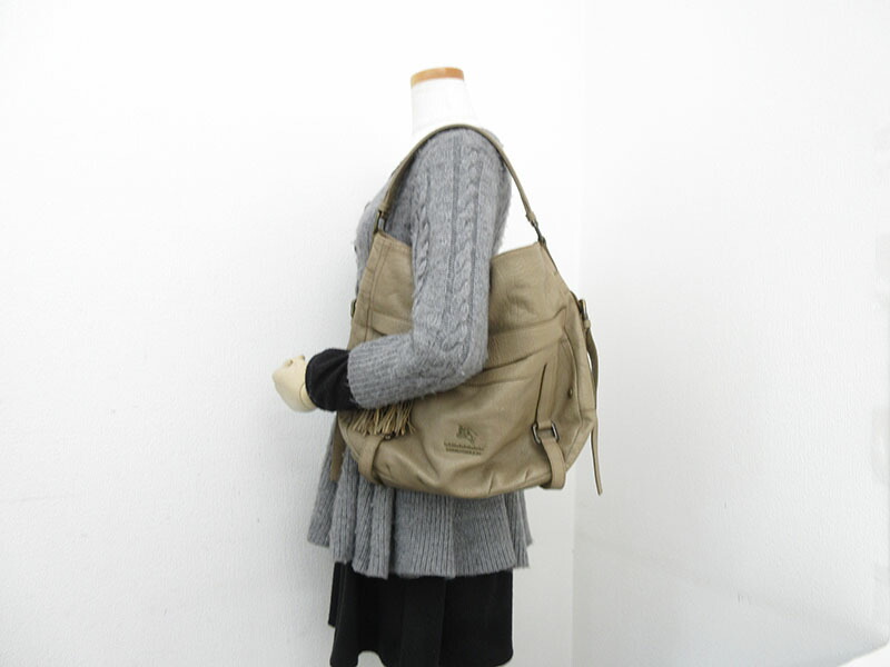 バーバリーブルーレーベル ワンショルダー ショルダーバッグ ベージュ