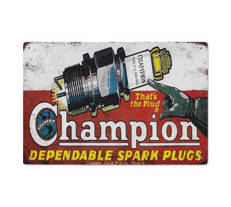 楽天市場】チャンピオン ブリキ看板 サインプレート サインボード
