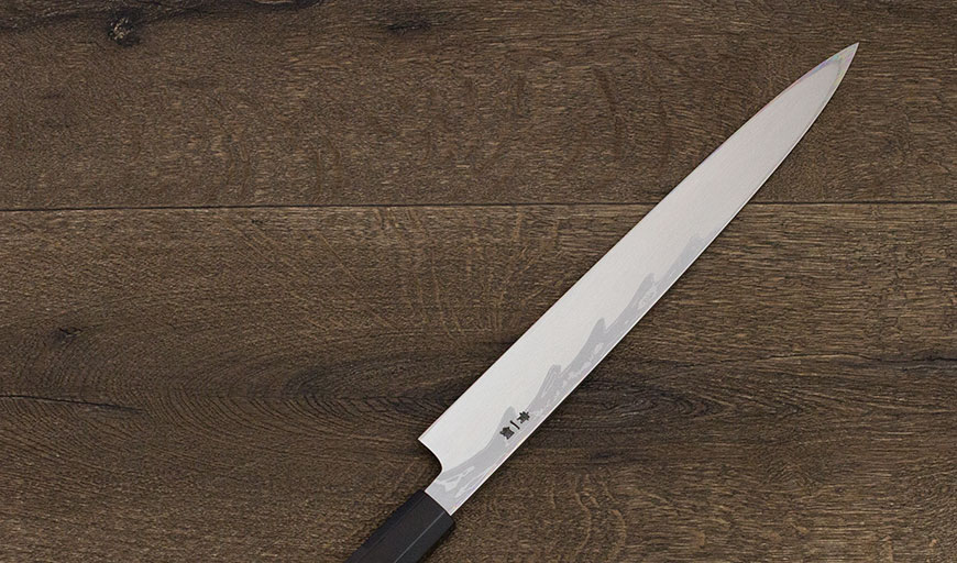 楽天市場】青一 ダマスカス 黒檀 刺身 270mm 實光包丁(堺包丁) jk_h