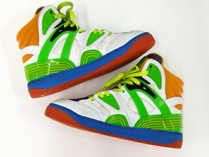 楽天市場】【中古】GUCCI バスケット ハイカット スニーカー マルチ