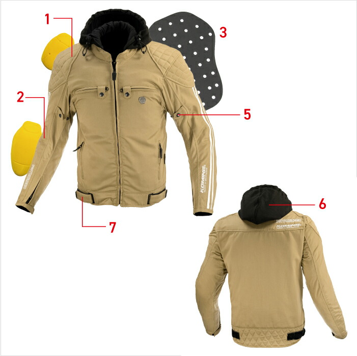 楽天市場】コミネ ジャケット JK-6144 プロテクトウインターパーカ