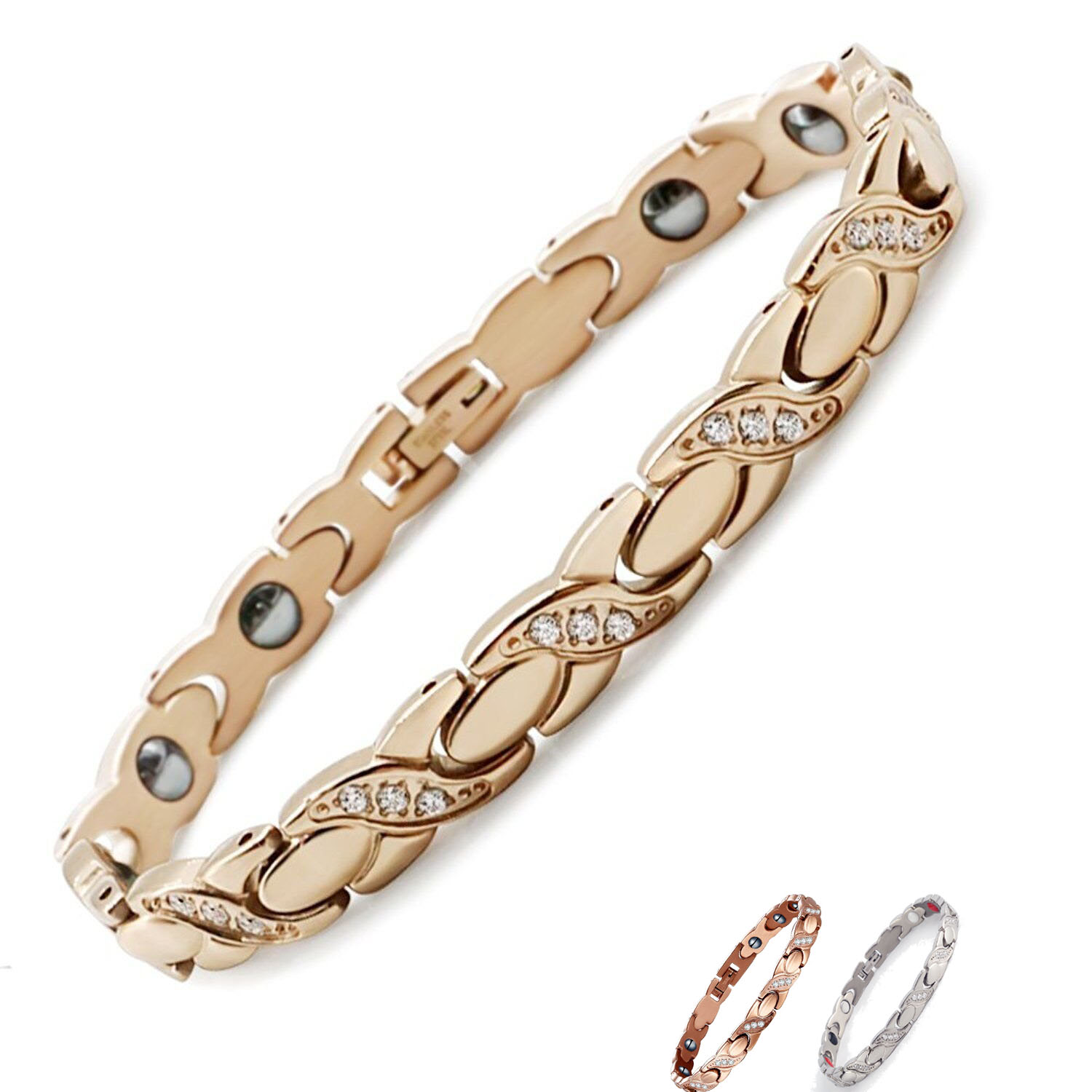 楽天市場】ゲルマニウム ブレスレット レディース 20cm 磁気