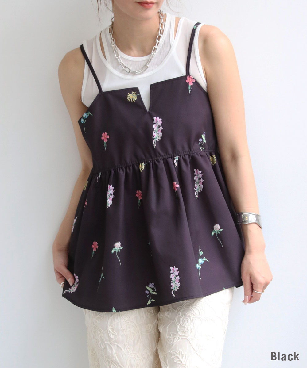 楽天市場】サマーセール (セットアップ可)花柄プリントキャミビスチェ