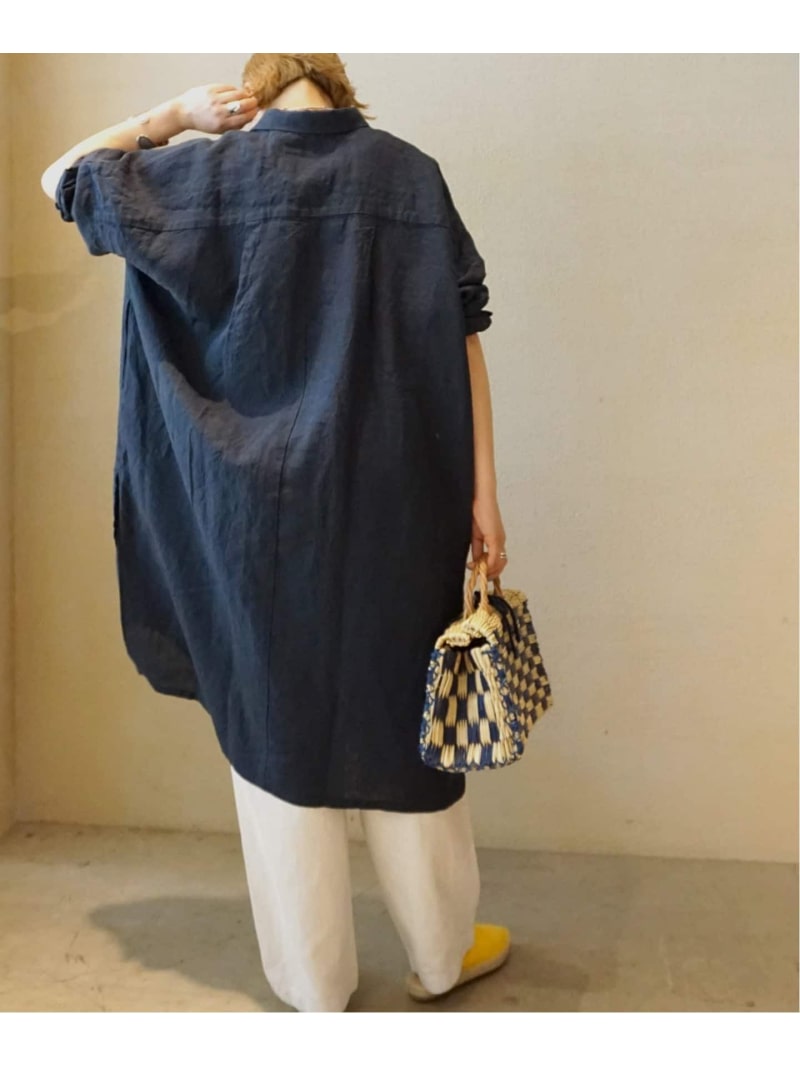 楽天市場】【SALE／30%OFF】40リネン チュニックシャツ journal