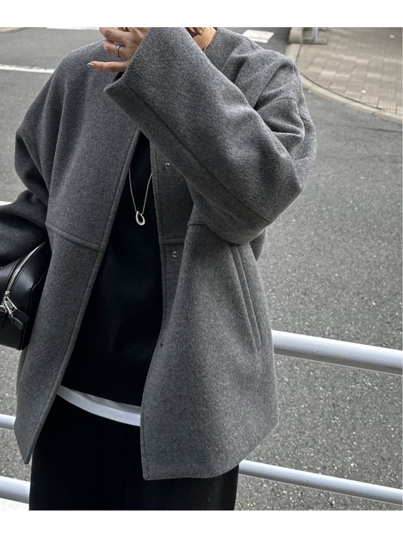 楽天市場】スーパー140ビーバーノーカラーショートコート JOURNAL