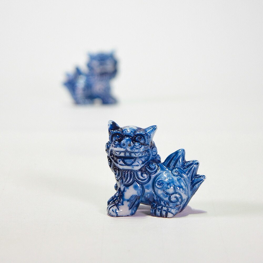 楽天市場】シーサー ミニシーサー 獅子 陶器風 ペア 置物 玄関 沖縄