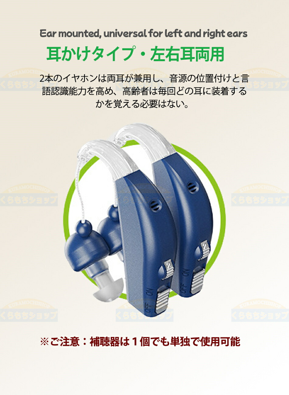 楽天市場】高齢者 両耳装用集音器 音声拡張器 耳掛けタイプ 左右両用