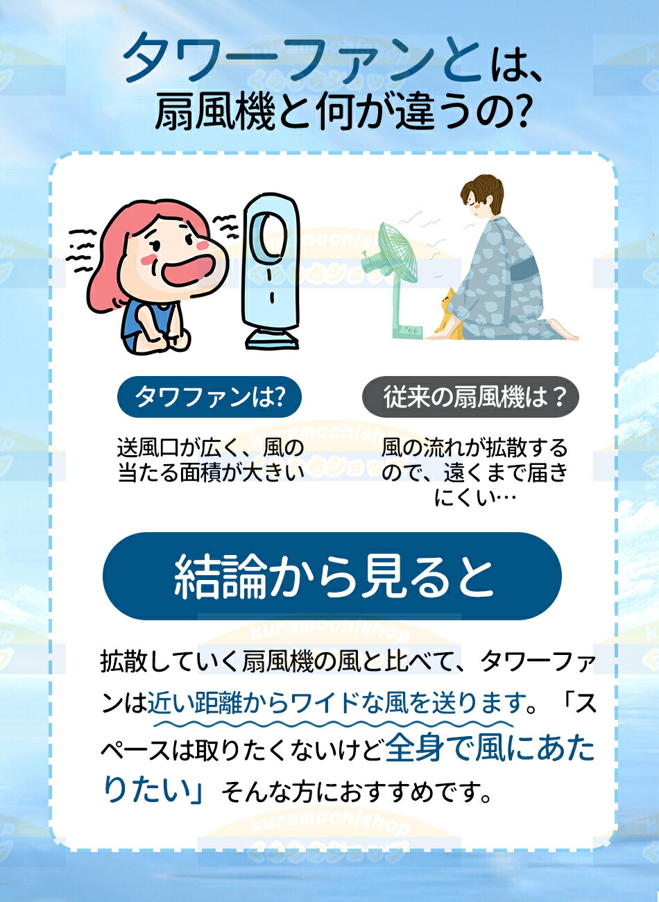楽天市場】【2025冷暖兼用】扇風機 羽なし タワーファン 8段階送風＆3