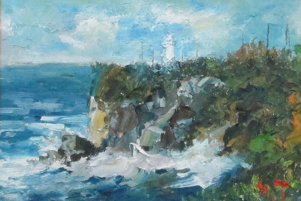 油彩画「荒崎海岸」油絵 絵画 風景画 P10 油彩画「荒崎海岸」油絵 絵画