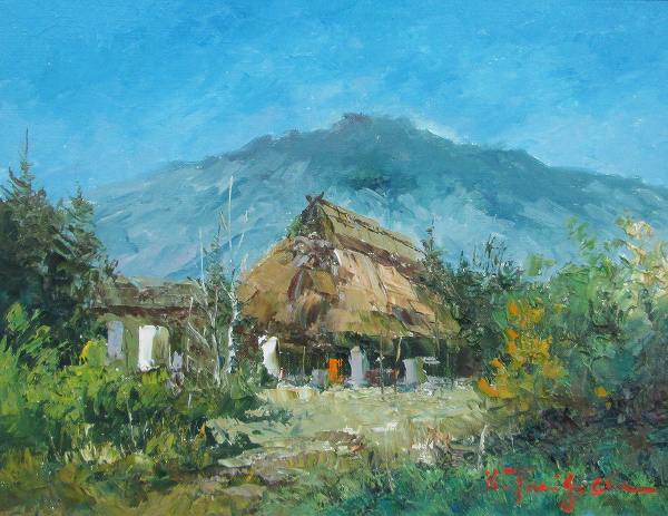楽天市場】「信州風景」谷口春彦（F6サイズ油彩画[油絵]・日本風景画