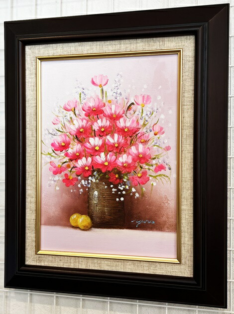 楽天市場】「花」（赤い花）矢野恵子 F4サイズ油彩画・油絵・花風水