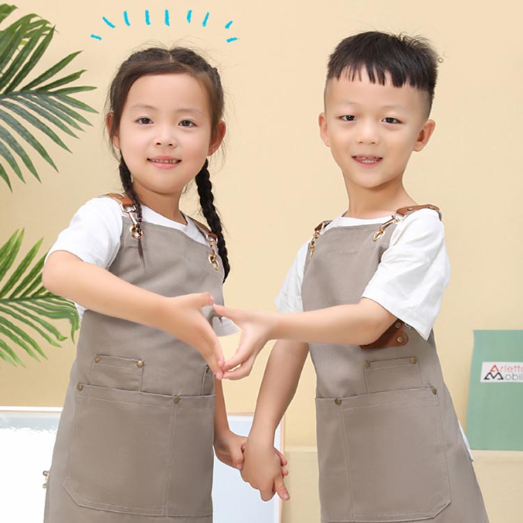 楽天市場】 小学生 男の子 子供用エプロン 調理実習 帆布 防水