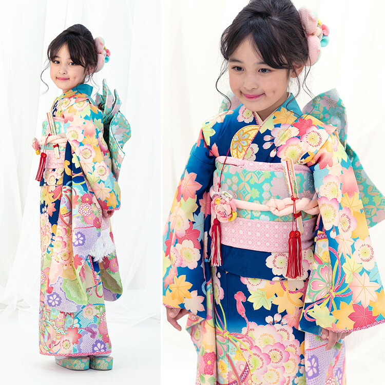 楽天市場】【レンタル】七五三 着物 7歳 四つ身セット(結び帯セット