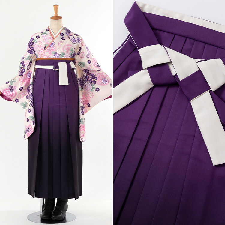 楽天市場】【単品】 バイカラー袴(切替え袴) ぼかしバイカラー袴