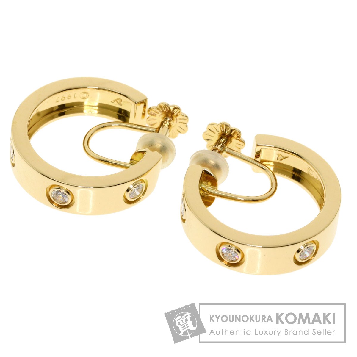 楽天市場】カルティエ ラブ イヤリング ダイヤモンド イヤリング K18