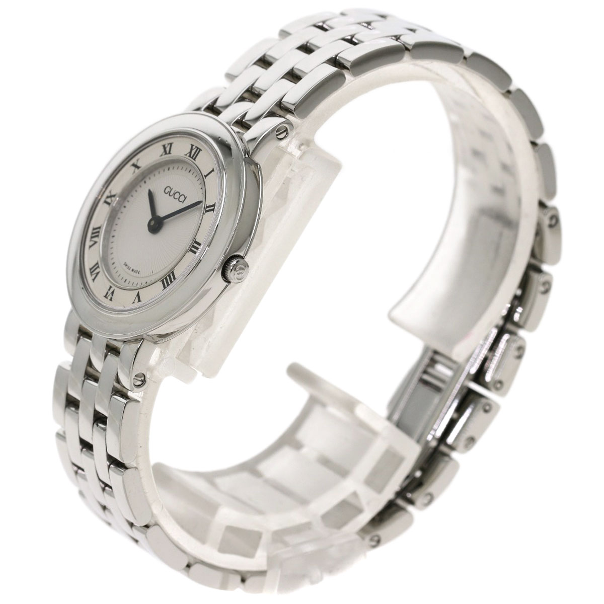 楽天市場】グッチ 546P ラウンドフェイス 腕時計 ステンレススチール