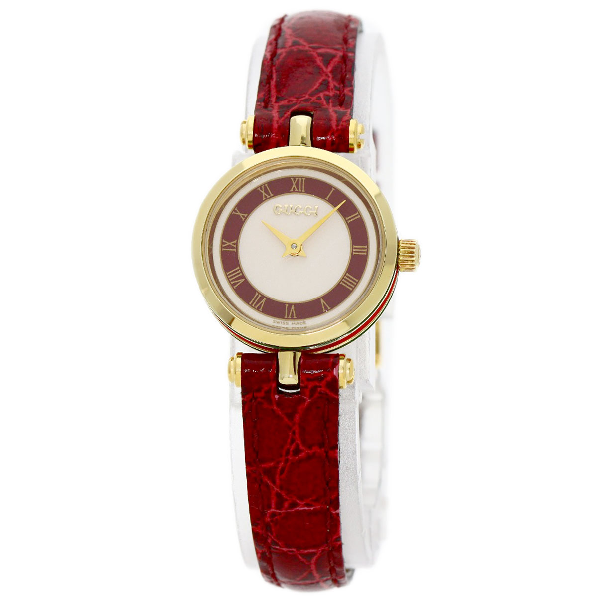 楽天市場】グッチ シェリーライン 腕時計 GP/革 レディース 【中古