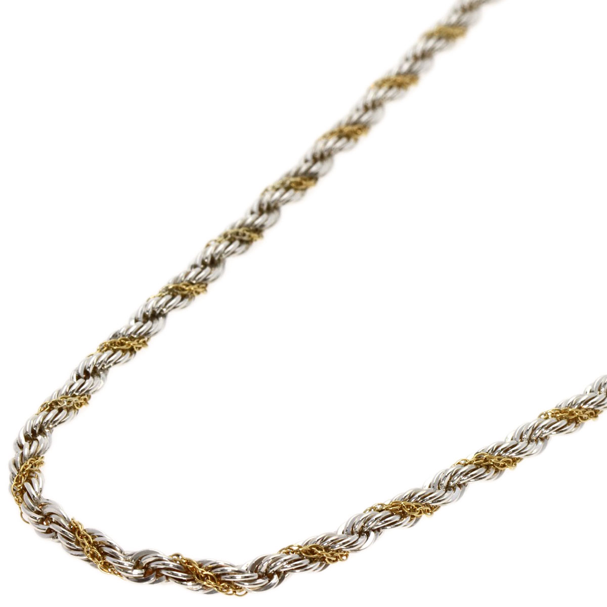 楽天市場】ティファニー ツイスト ロープ ネックレス シルバー/K18YG