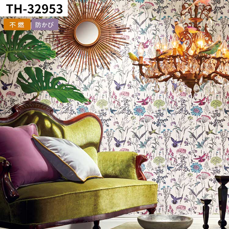 楽天市場】【全品対象クーポン配布中】 壁紙 ボタニカル のり付き