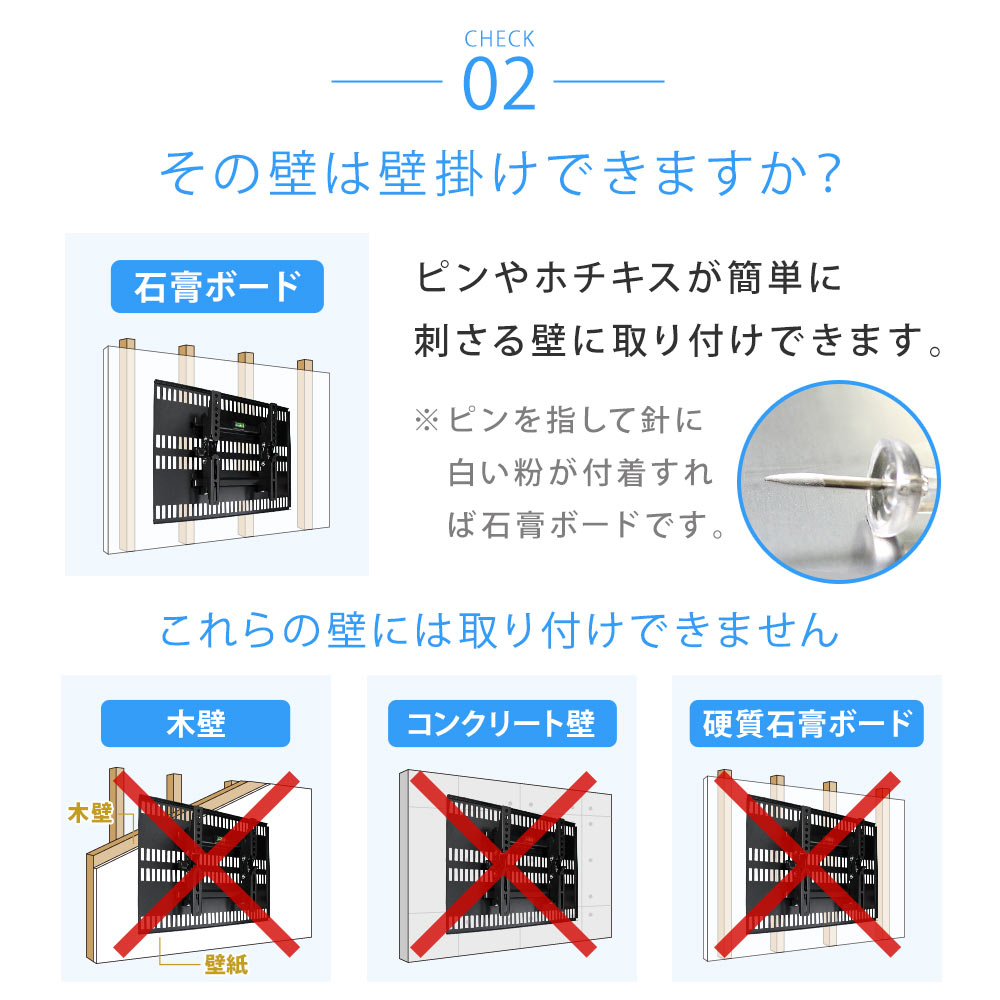楽天市場】テレビ 壁掛け 金具 壁掛けテレビ テレビ壁掛け金具 テレビ