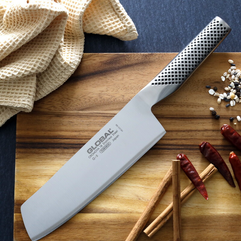 楽天市場】【レビュー特典】 グローバル包丁 『 菜切り 18cm G-5